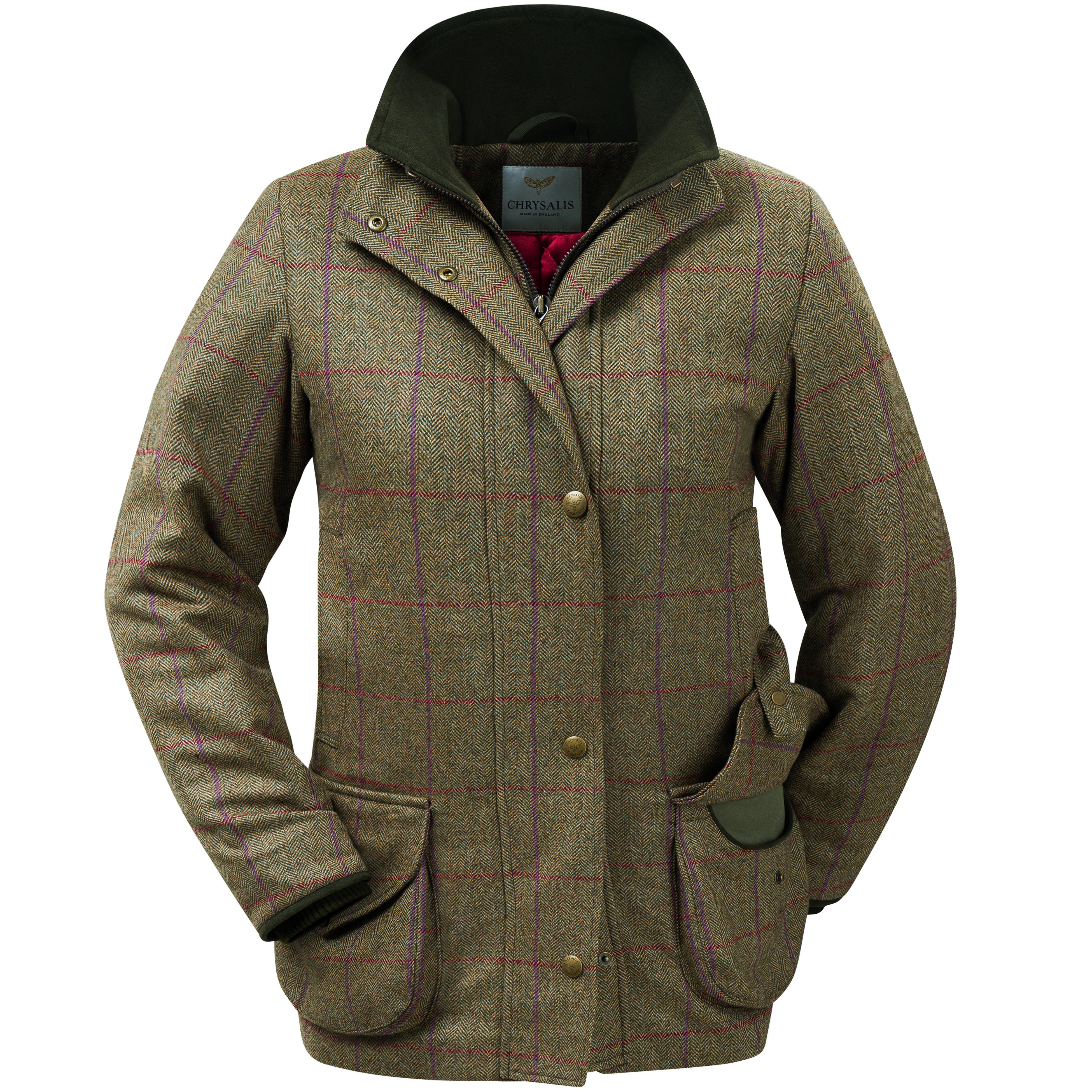 Chrysalis Women's Jacket »Barnsdale« | Olive brown with red and